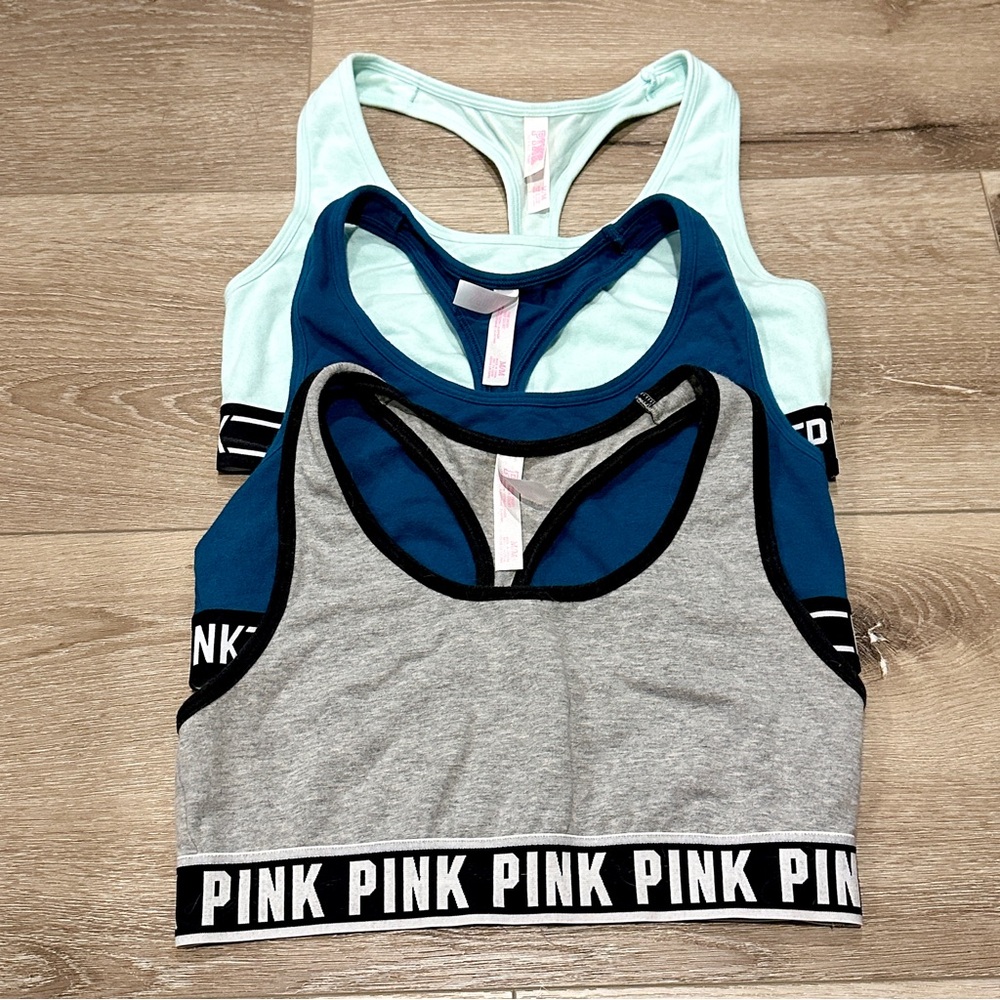 VS Pink Sports Bra Bundle of 3 Size Medium